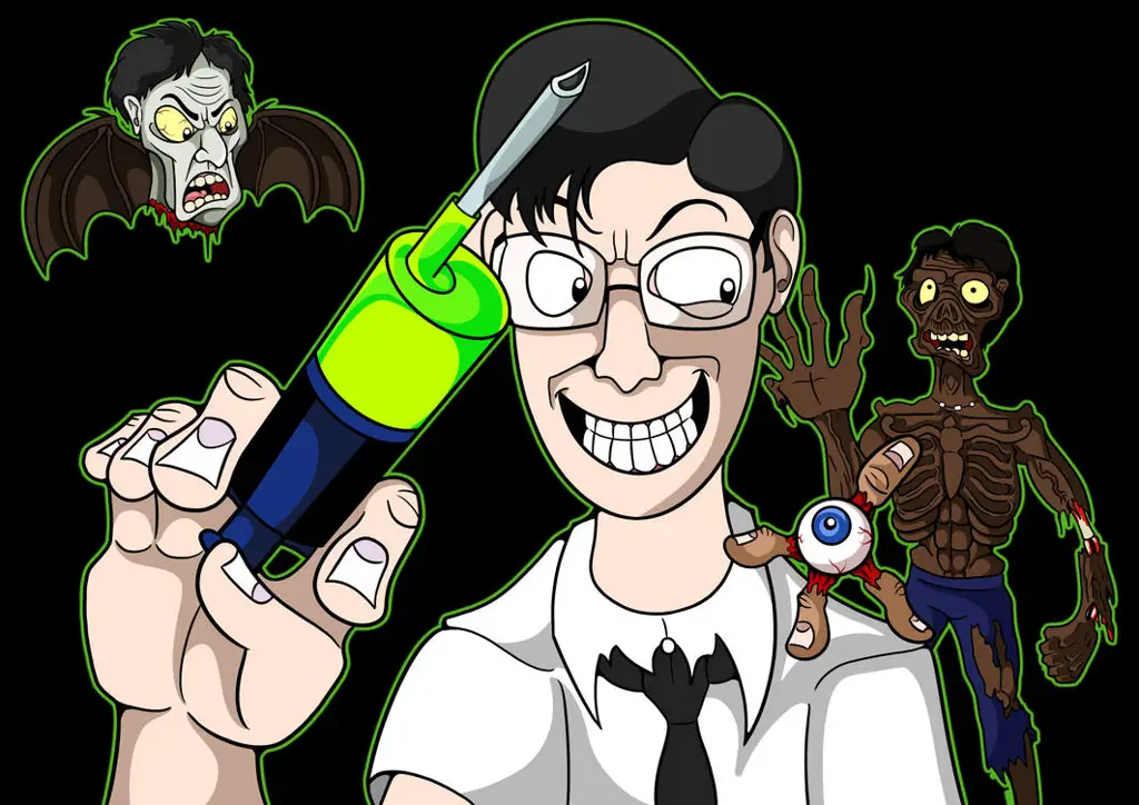 Gambar yang menampilkan efek-efek khusus dari mayat hidup dalam film Efek-efek mayat hidup dalam film Re-Animator