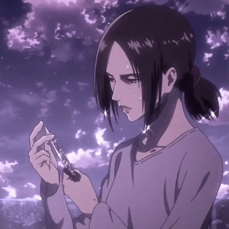 Menikmati Anime Sub Indo Kualitas HD Gambar seseorang yang sedang menonton anime di smartphone
