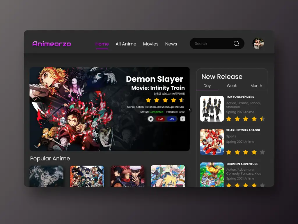 Memilih Platform Streaming Anime Antarmuka platform streaming anime