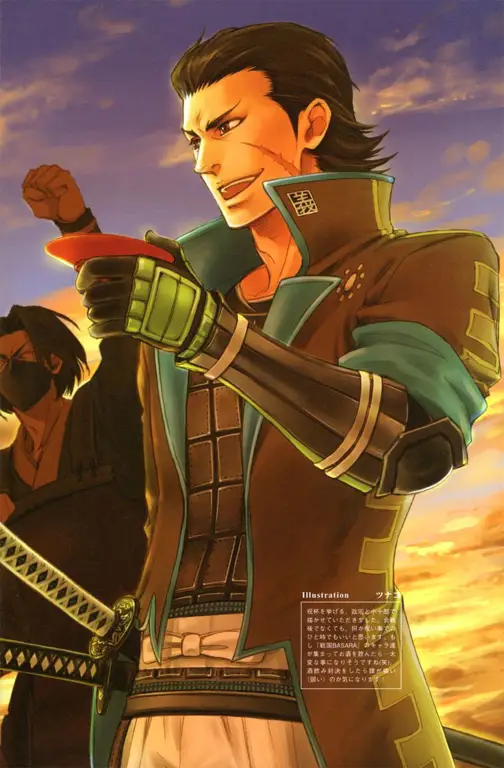 Contoh visual dari gaya animasi khas Sengoku Basara Gambar Gaya Animasi Sengoku Basara