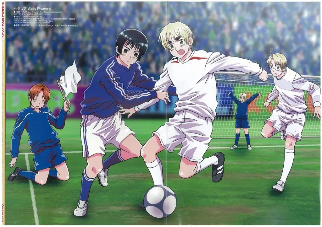 Pertandingan Sepak Bola Anime yang Seru Gambar pertandingan sepak bola dalam anime yang menegangkan
