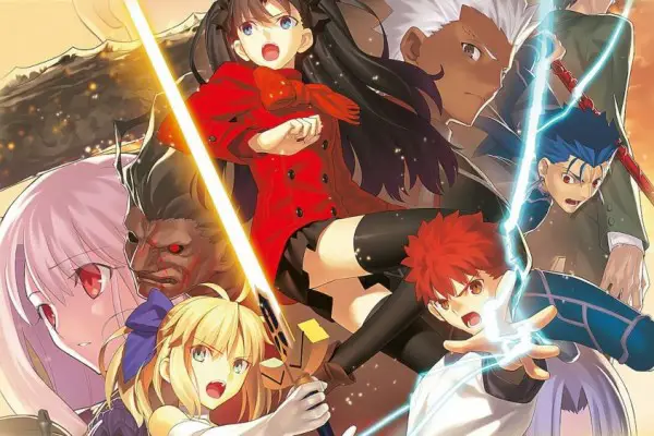 Cuplikan Layar Visual Novel Fate/Stay Night Gambar cuplikan layar dari visual novel Fate/Stay Night