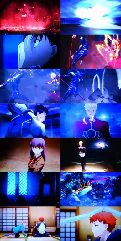 Visual Utama Fate/Stay Night Gambar visual utama dari anime Fate/Stay Night