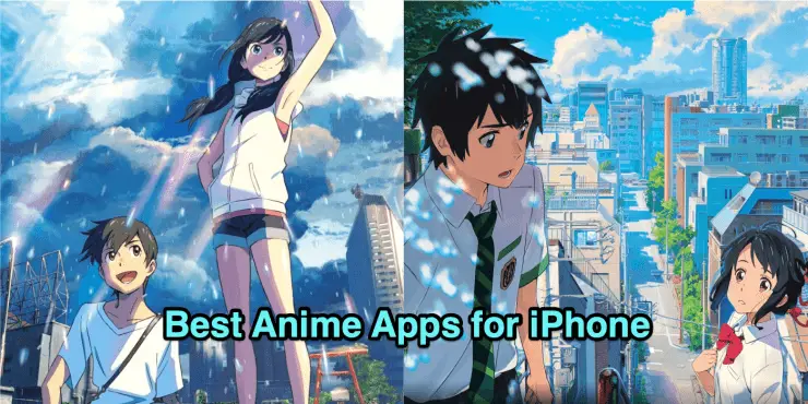Menonton Anime di Ponsel Gambar seseorang menonton anime di ponsel