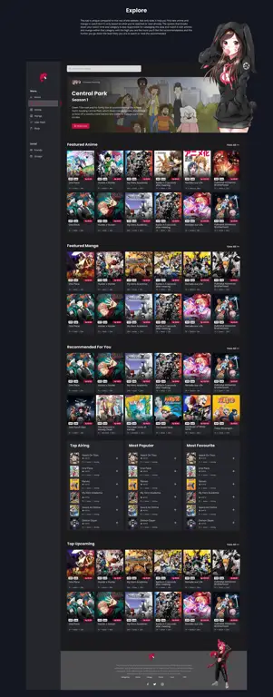 Antarmuka Aplikasi yang Ramah Pengguna Antarmuka aplikasi streaming anime yang ramah pengguna