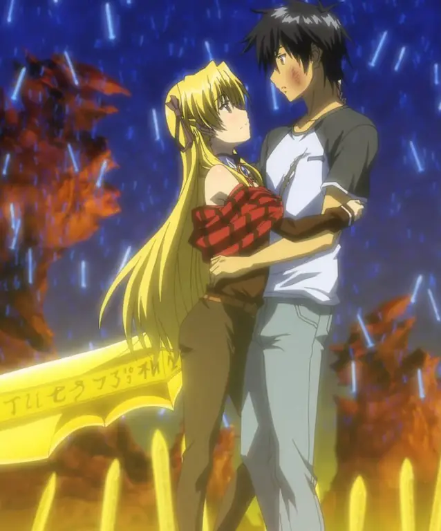Adegan Romantis Gambar yang menggambarkan adegan romantis dalam anime.