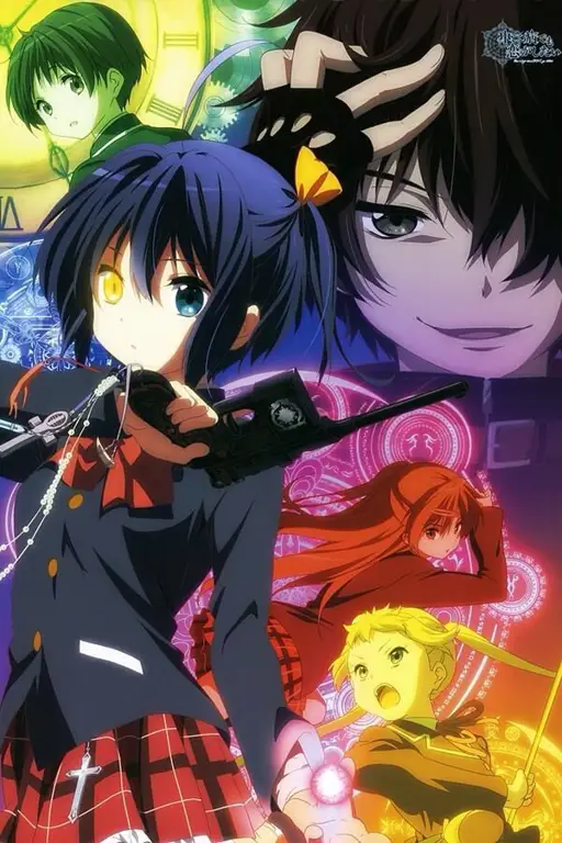 Visual yang menarik dan menggambarkan suasana anime Visual utama anime Chuunibyou demo Koi ga Shitai!