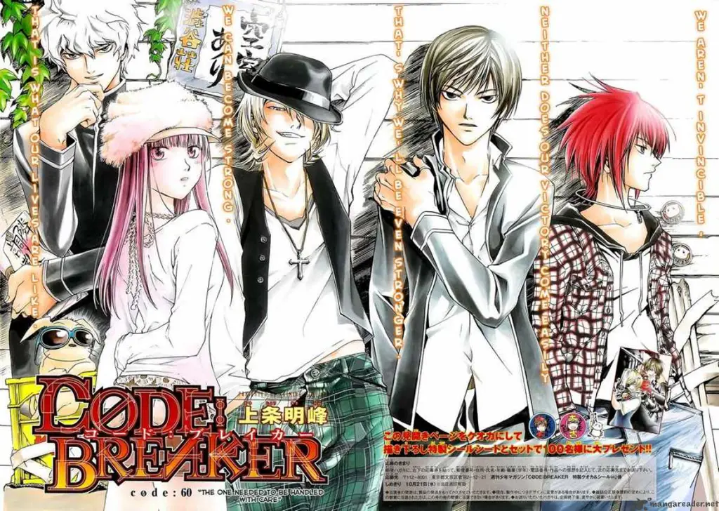 Para tokoh kunci dalam anime Code Breaker Karakter-karakter utama dalam anime Code Breaker